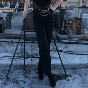 Black Formal Pants w/ Gold Detail